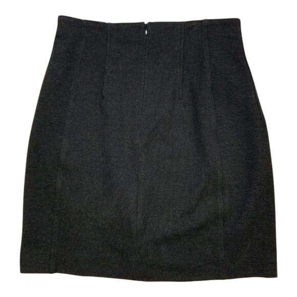 M.M. Lafleur The Crosby Skirt Textured Ponte 6 Charcoal Mini High Rise - Picture 10 of 11